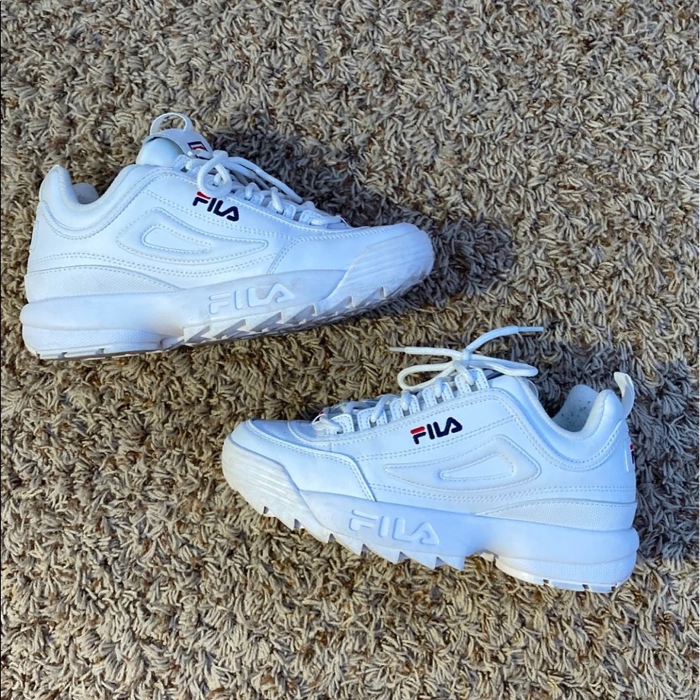 White Chunky Filas